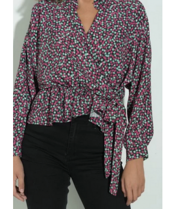 Camisa cruzada floral