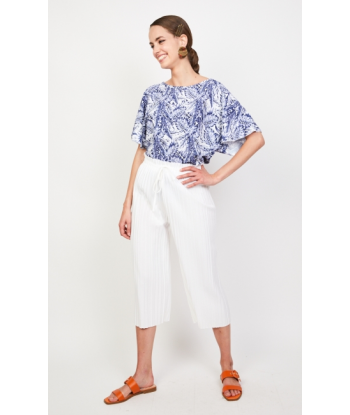 Blusa estampada floral blanca