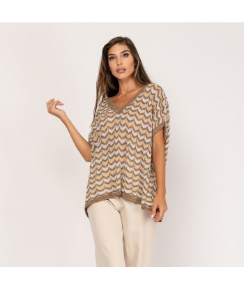 Jersey oversize missoni camel