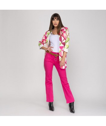Pantalón cropped fucsia