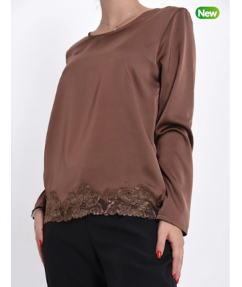 Blusa encaje chocolate