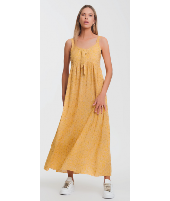 Vestido mostaza nudo delantero