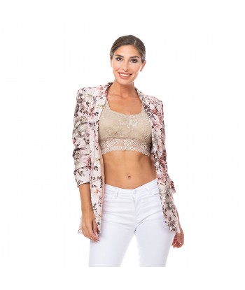 Blazer floral rosa