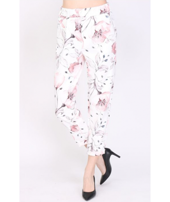 Pantalón floral blanco