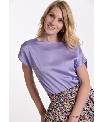 Blusa satén lila
