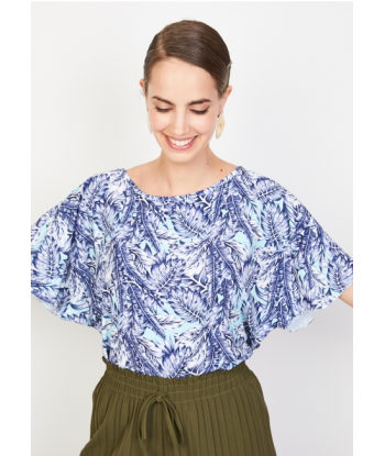 Blusa estampada turquesa