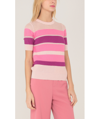 Jersey m/c rayas fucsia y...
