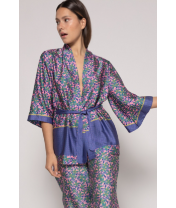 Kimono satén floral