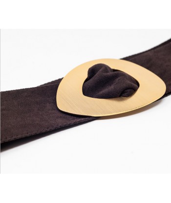 Cinturón marrón hebilla oval