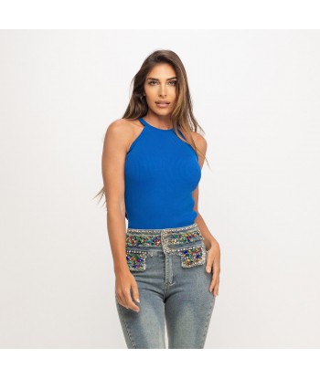 Top halter azul klein