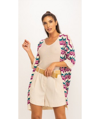 Cardigan zig zag lila