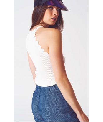 Top festón blanco